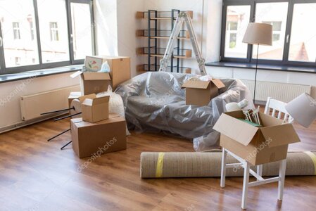 Séjour d’appartement vidé et nettoyé avant état des lieux